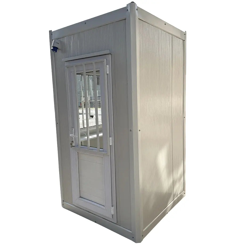 Modular Kiosk Ticket Booth Security Hut Portable Cabin Anti-Vandal 130x130 cm
