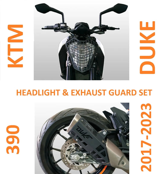 KTM Duke 390 headlight + exhaust guard set 2017-2023