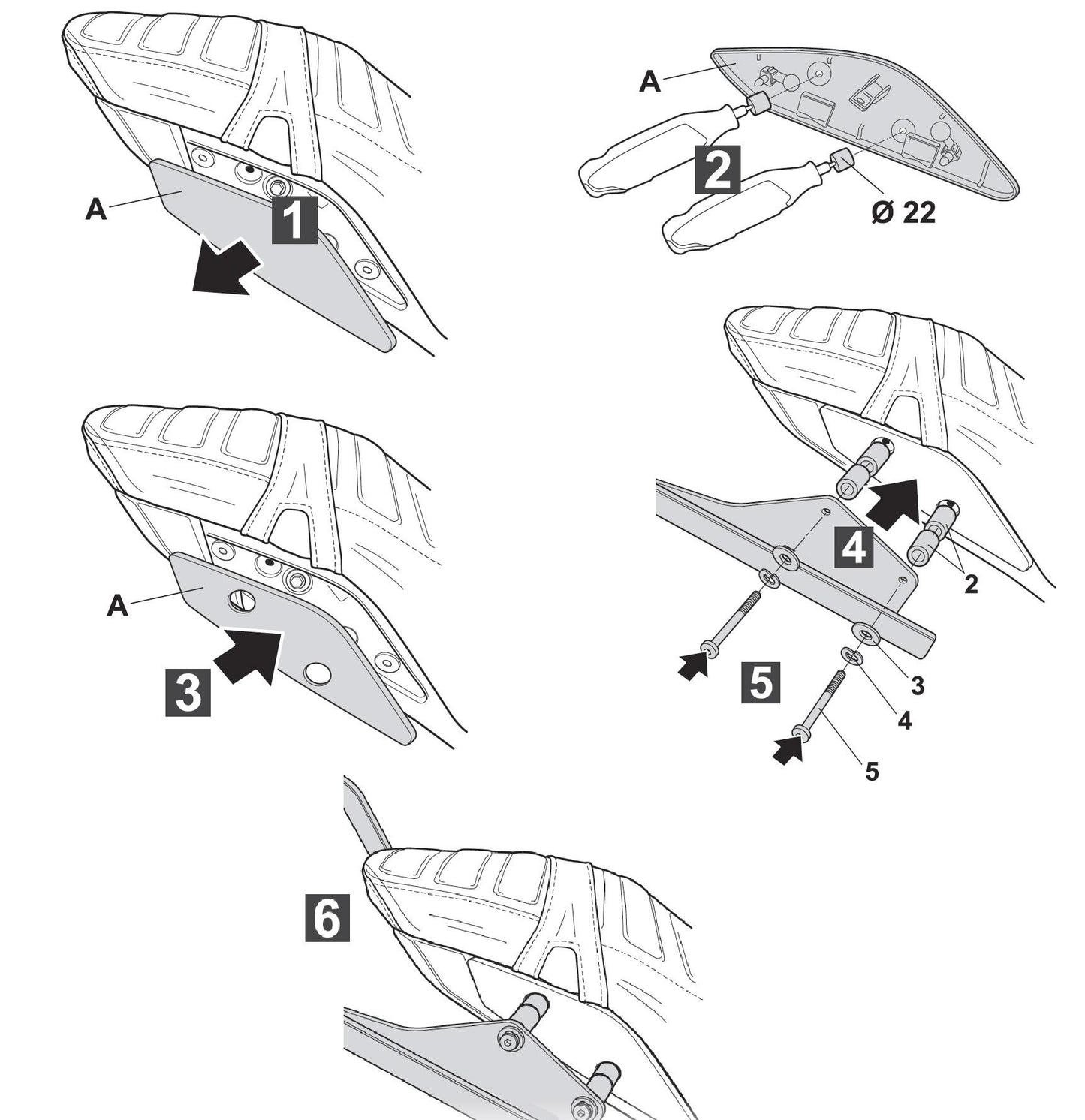 CF MOTO CL-X 700 Heritage rear rack topbox carrier 2022-2025