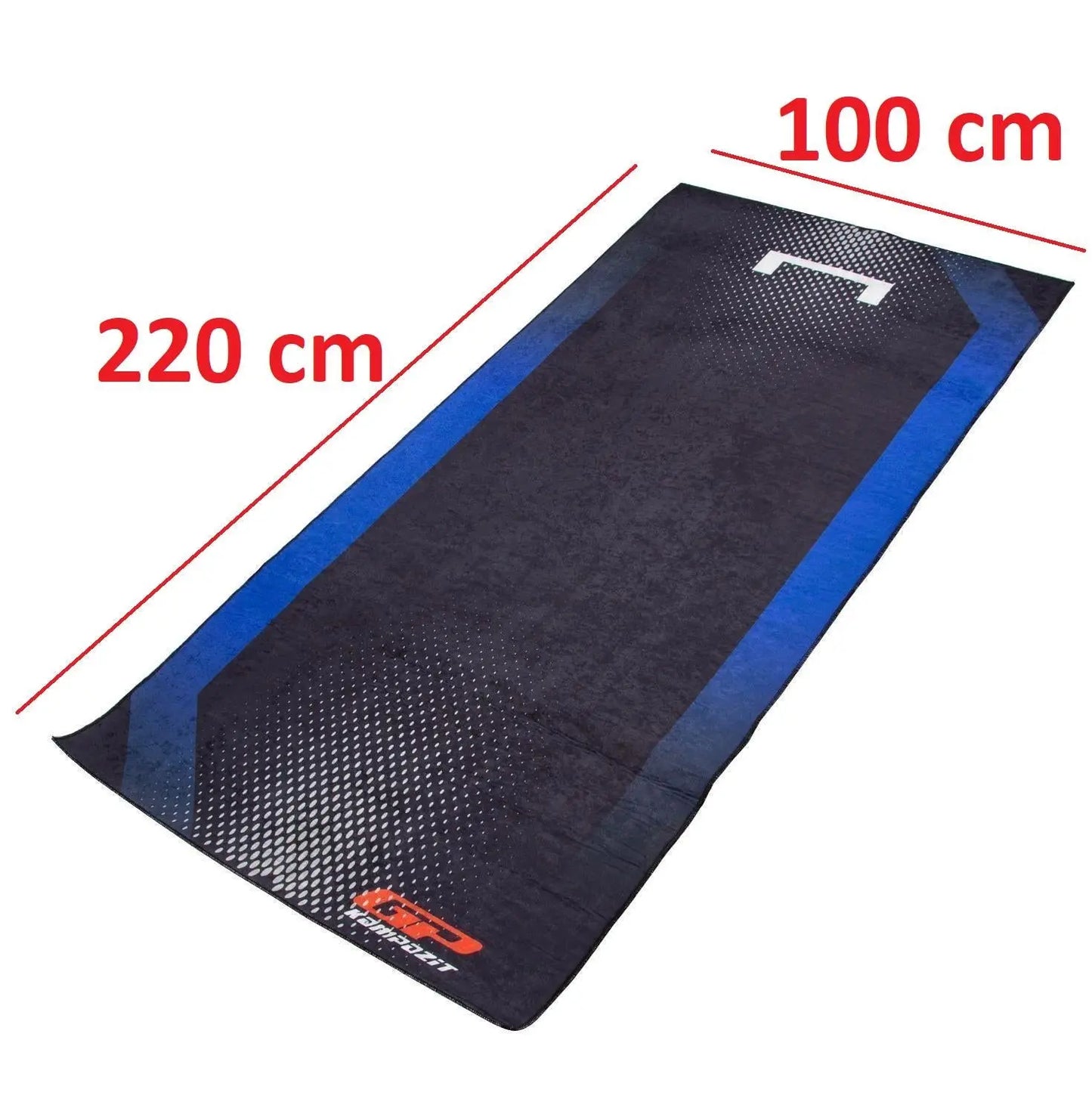 Motorcycle Workshop Mat Garage Floor Rug 220x100cm Black-Blue
