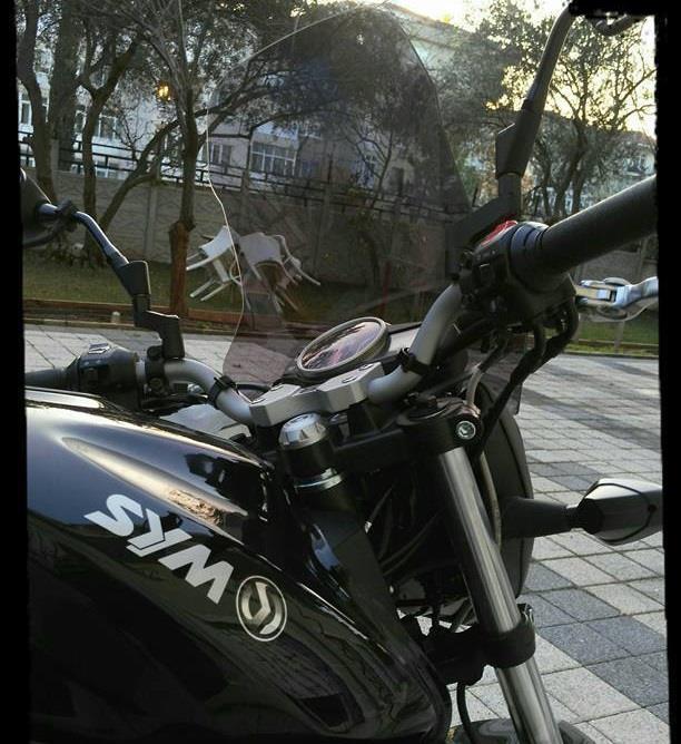 SYM Wolf SB 125 250 windscreen 49 cm smoke 2011-2020