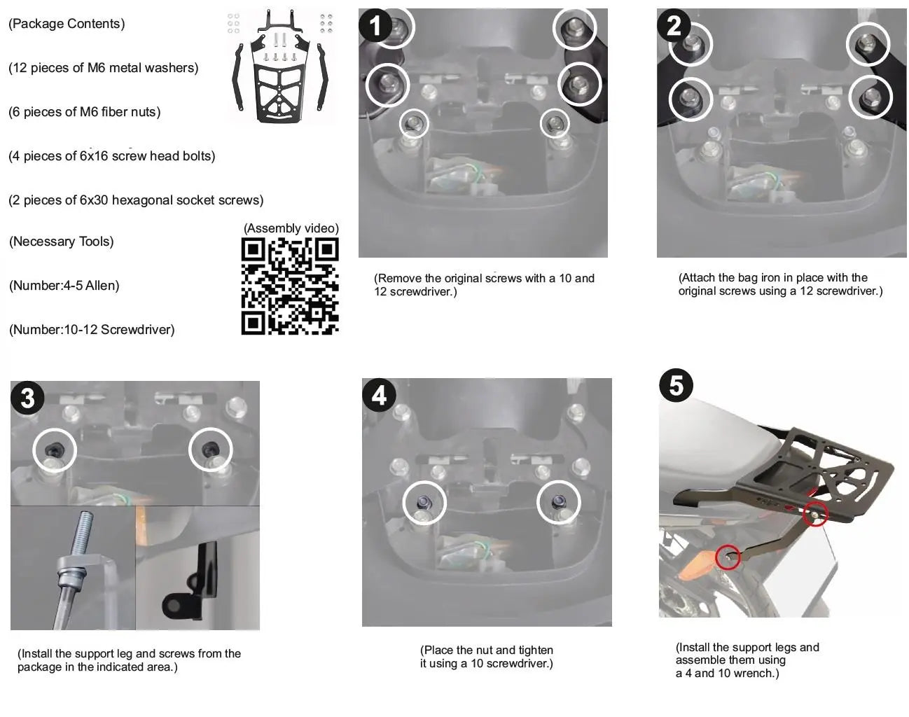 Honda CB125F Rear Rack Carrier 2021-2025