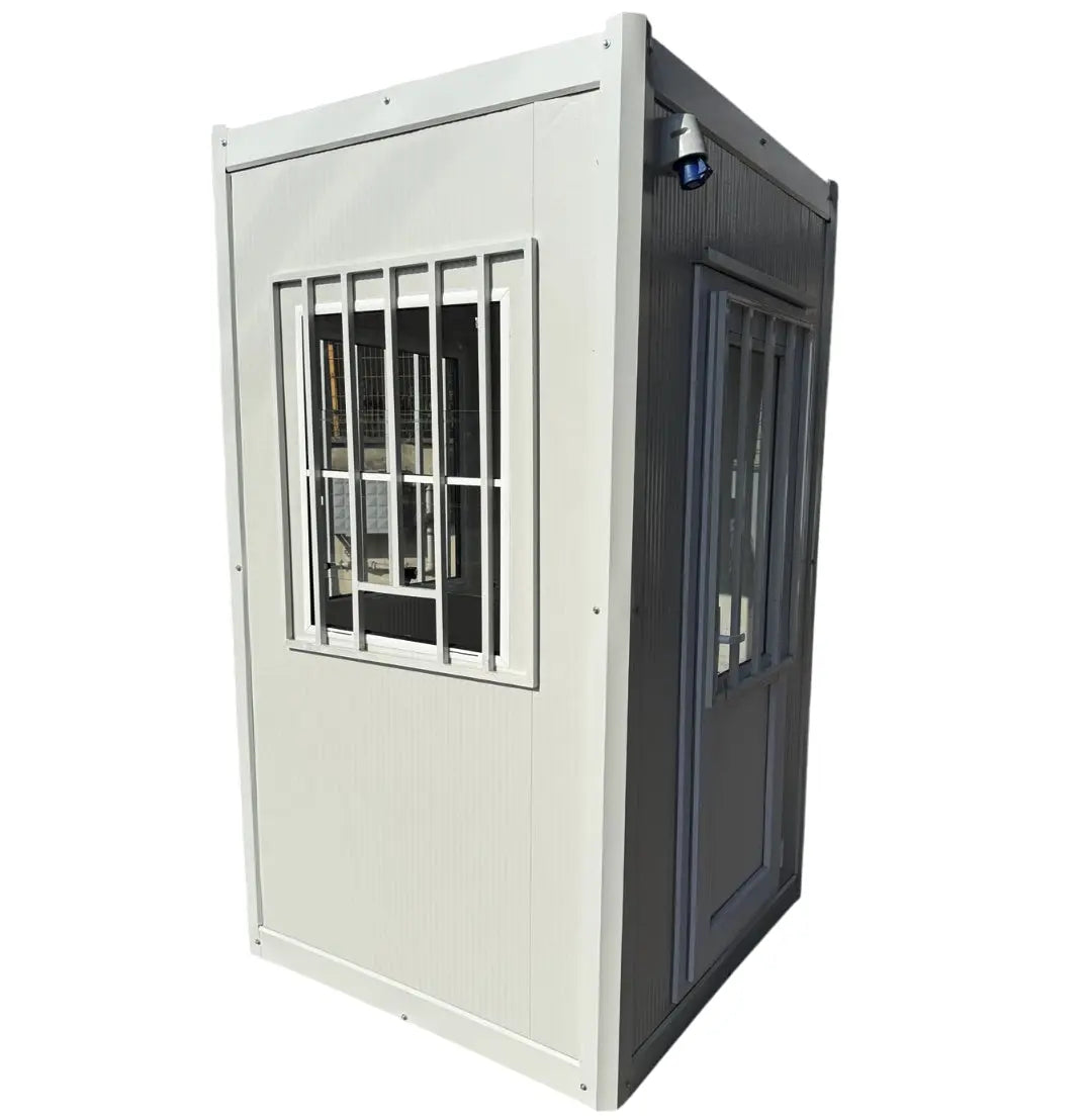 Modular Kiosk Ticket Booth Security Hut Portable Cabin Anti-Vandal 130x130 cm
