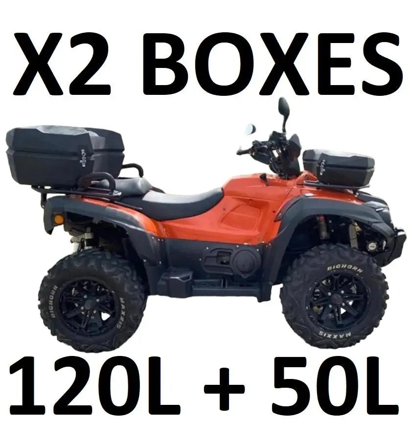 Atv Front Box QUAD ATV CARGO BOXES' REAR AND FRONT TRUNKS PAIR X2 BOX