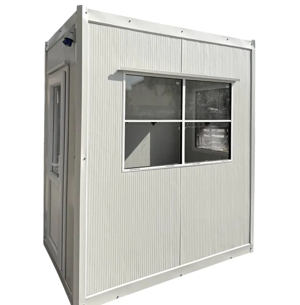 Security Hut Modular Kiosk Ticket Booth Portable Cabin 130x210 cm
