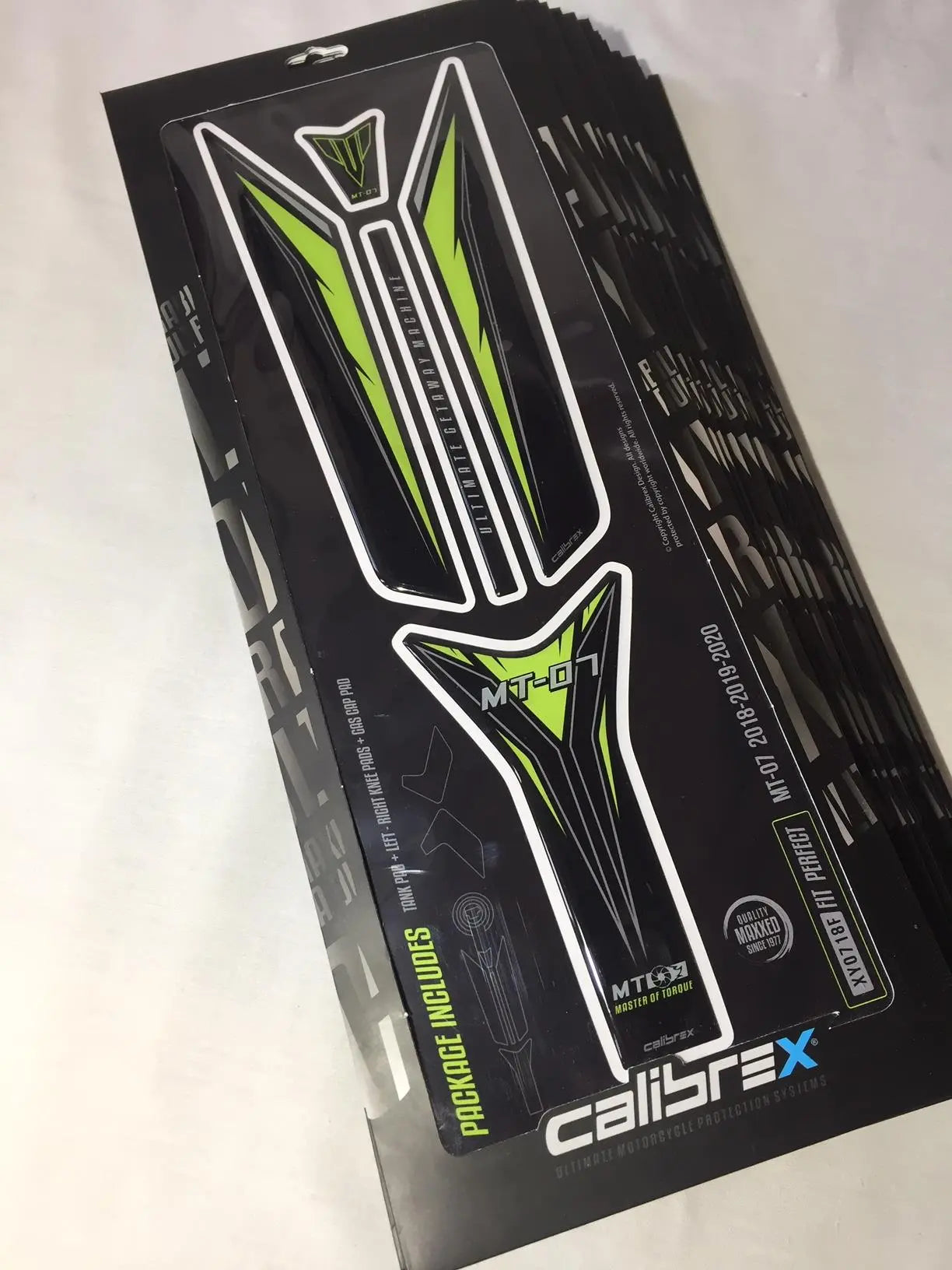 Yamaha MT-07 tank/knee/gas cap pad TRIO NIGHT FLUO set 2018-2020