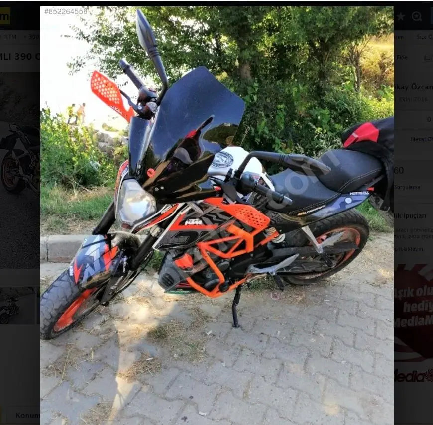 Windscreen for KTM Duke 125/200/250/390 dark smoke 2011-2016