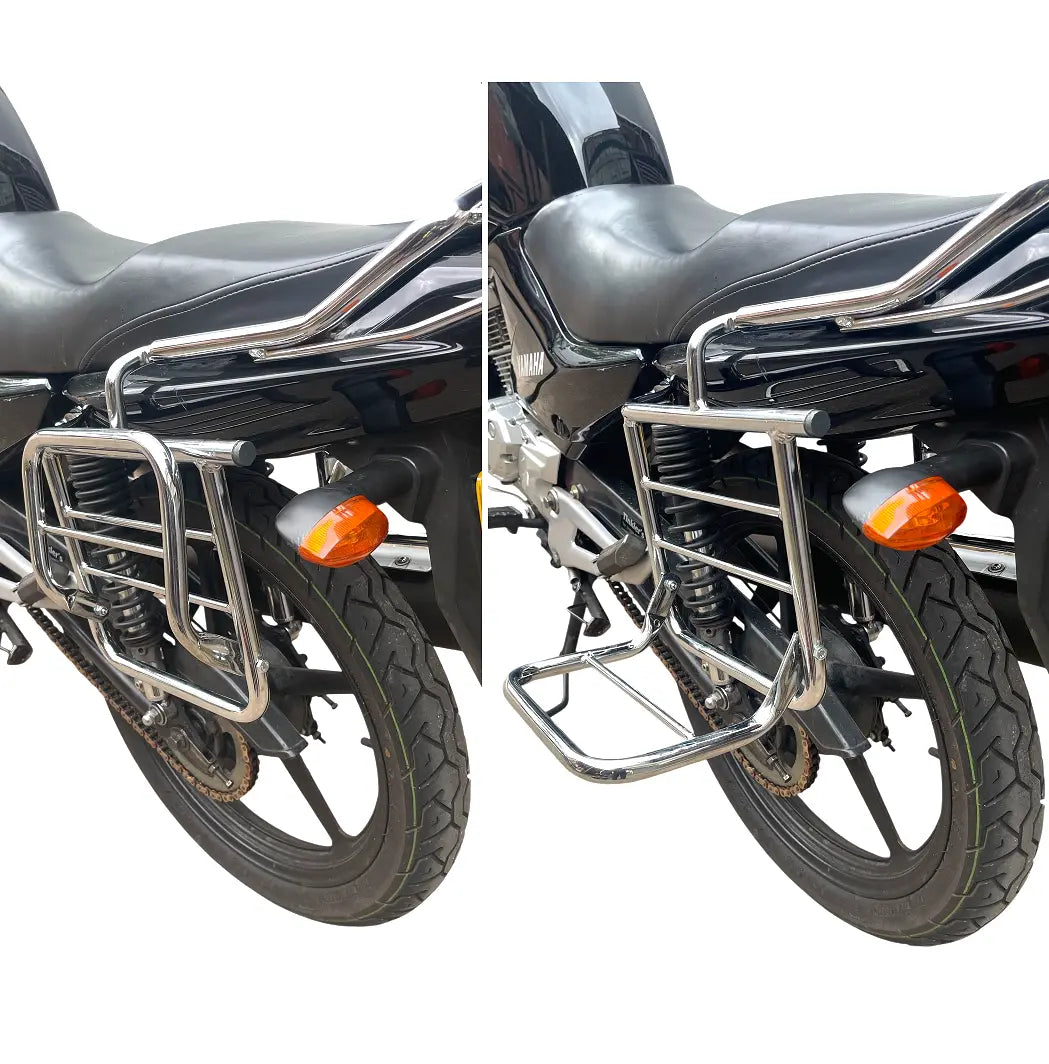 Yamaha YBR125 pannier racks 2011-2017 chrome-coated