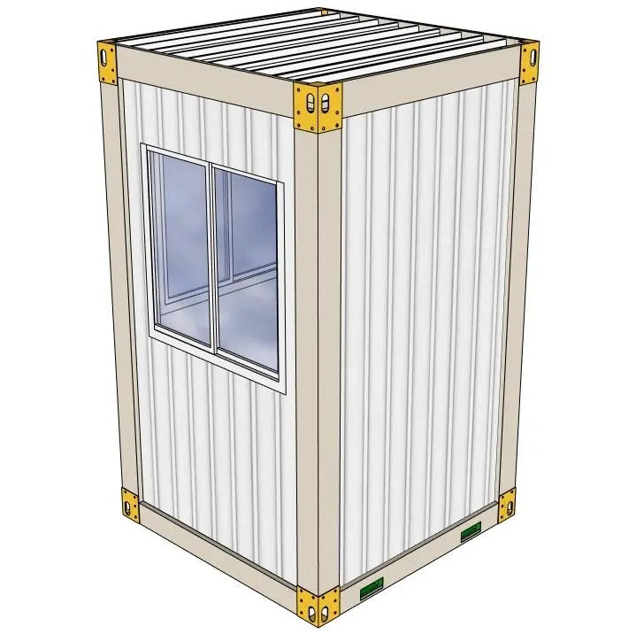 Portable Kiosk Cabin Booth Security Ticket Hut Modular Gate House 150x150 cm