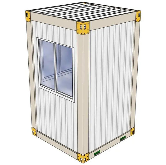 Portable Kiosk Cabin Booth Security Ticket Hut Modular Gate House 150x150 cm