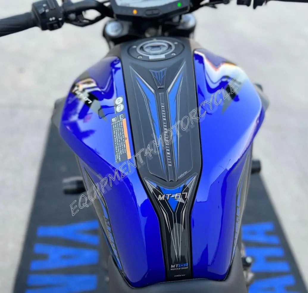 Yamaha MT07 tank/knee/gas cap pad trio blue protection set 18-20