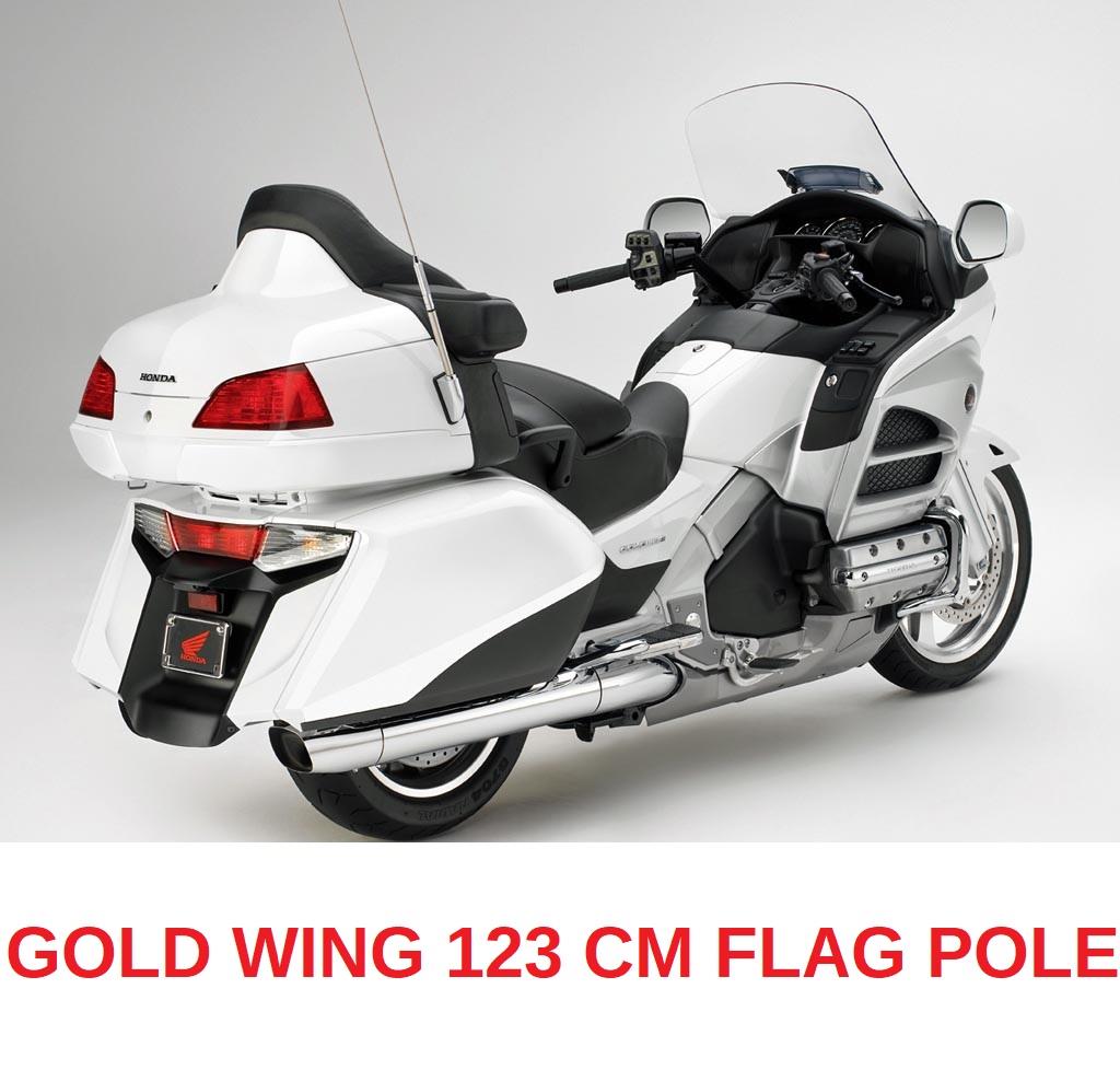 Honda Gold Wing GL 1800 chrome tall flag pole antenna 123 cm