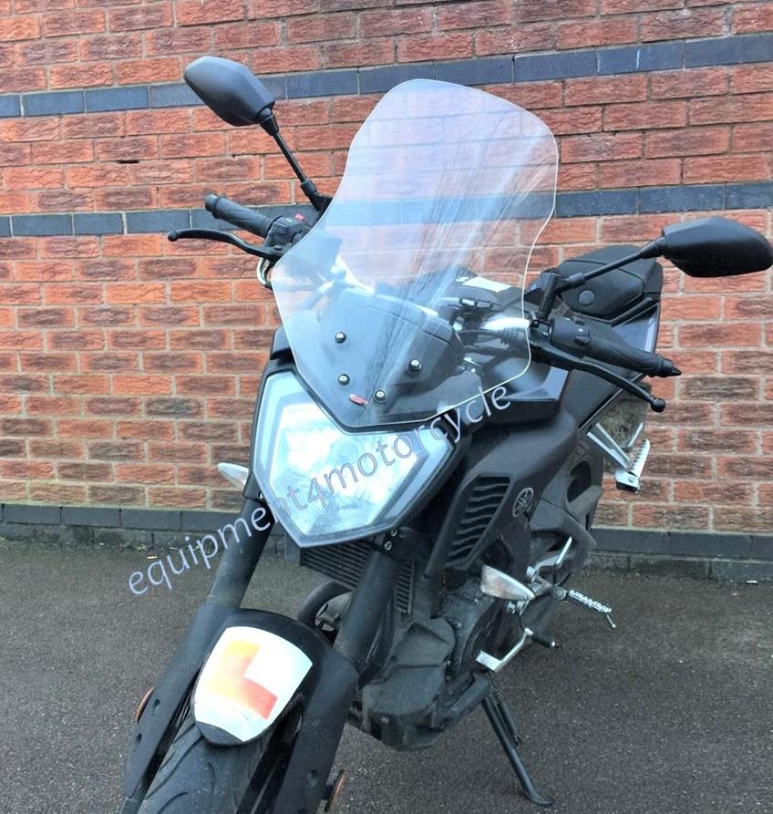 Yamaha MT125 windscreen MT 125 tall 45 cm windshield clear 14-19