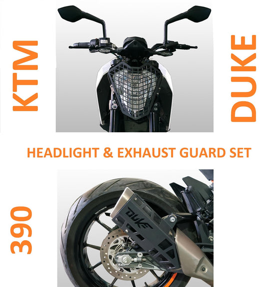 KTM Duke 390 headlight + exhaust guard set 17-23