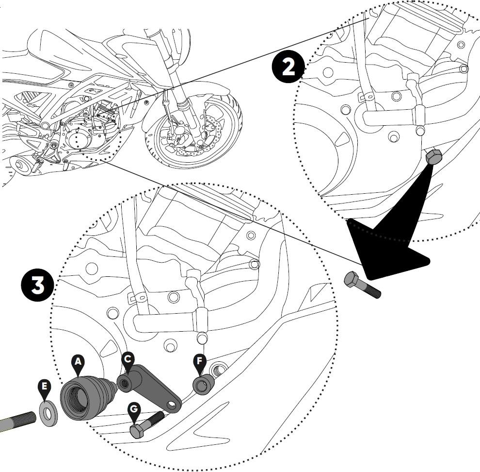 Honda CB125R engine guards sliders protectors 18-20