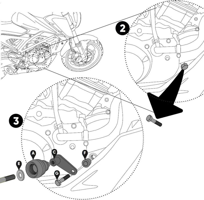 Honda CB125R engine guards sliders protectors 18-23