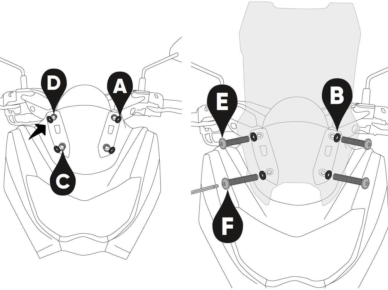 Yamaha NMAX dark smoke windscreen 59 cm 15-20