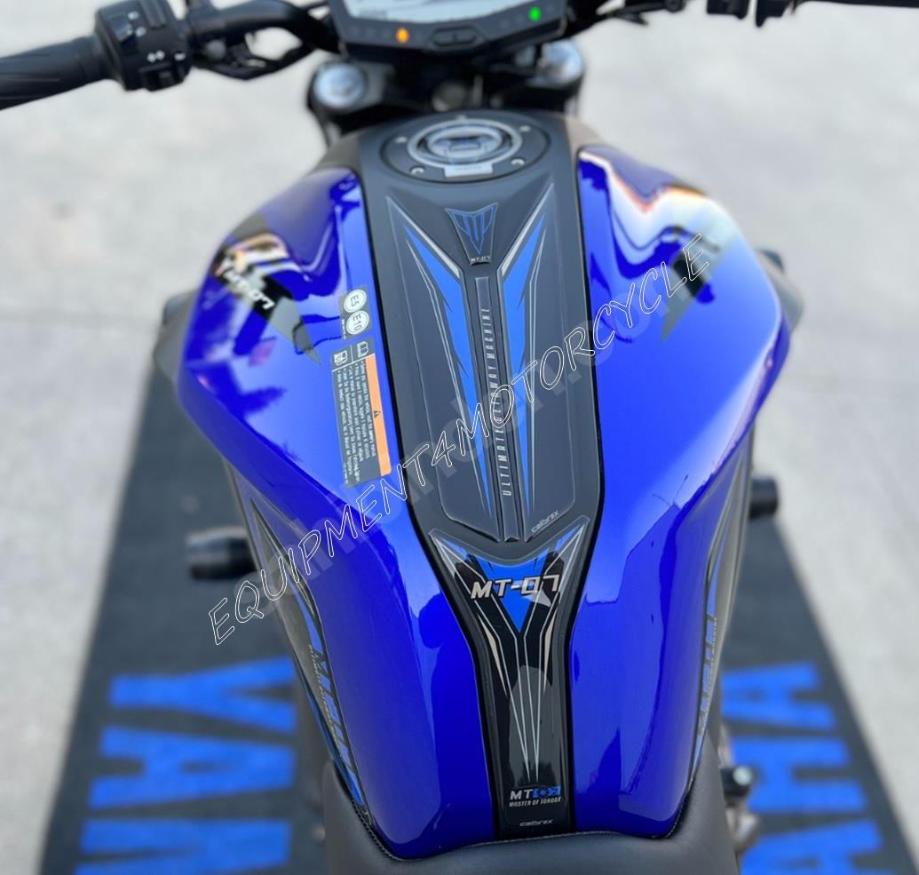 Yamaha MT07 tank/knee/gas cap pad trio blue protection set 18-20