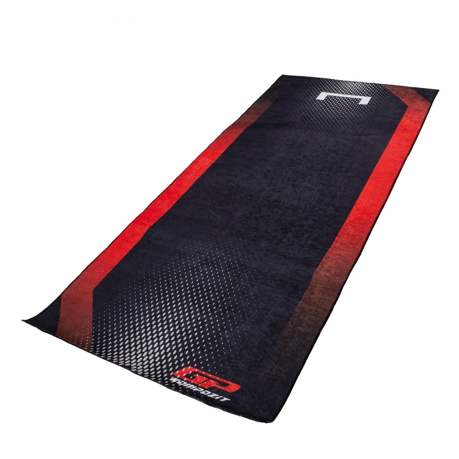 Motorcycle Workshop Mat Garage Floor Rug 220x100cm Black-Red